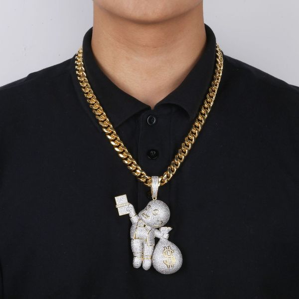 Mens Iced Out Pendant Hip Hop Designer Jewelry Luxury Diamond Necklace Gold Miami Cuban Link Chain Micro Paved Bling CZ Hiphop Punk Rapper
Mens Iced Out Pendant Hip Hop Designer Jewelry Luxury Diamond Necklace Gold Miami Cuban Link Chain Micro Paved Bling CZ Hiphop Punk Rapper