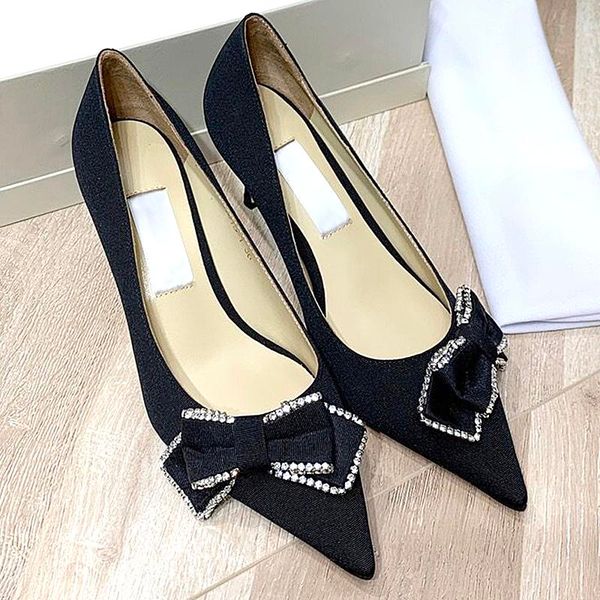 new ladies shallow mouth pointedhigh heels designer diamond bow bride wedding shoes ladies casual women high heels with originalbox qss, Black
new ladies shallow mouth pointedhigh heels designer diamond bow bride wedding shoes ladies casual women high heels with originalbox qss, Black