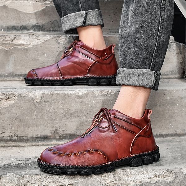 fashion casual winter boots men genuine leather ankle boots warm snow men fashion heren schoenen, Black
fashion casual winter boots men genuine leather ankle boots warm snow men fashion heren schoenen, Black