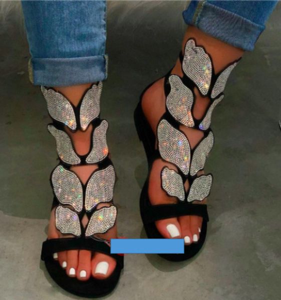 wish sumiton 2020 summer diamond diamond light flash flat sandals large flat heel women's single shoes, Black
wish sumiton 2020 summer diamond diamond light flash flat sandals large flat heel women's single shoes, Black