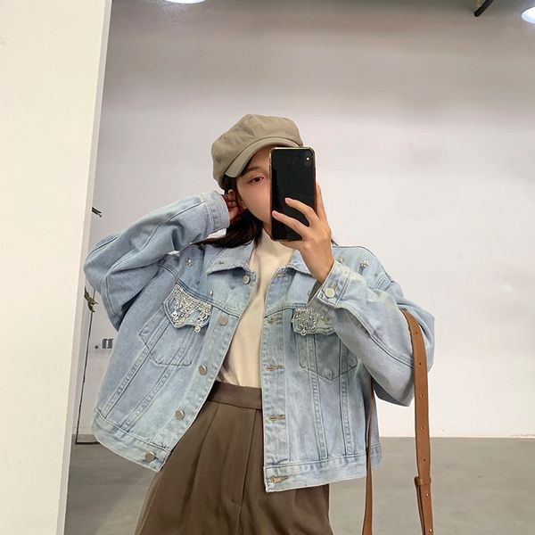 2020 autumn new elegant korean style heavy industry beaded bfstyle coat embroideryembroidery embroidery denim coat for women, Black;brown
2020 autumn new elegant korean style heavy industry beaded bfstyle coat embroideryembroidery embroidery denim coat for women, Black;brown