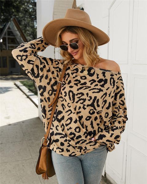 natural color long sleeve knits womens clothing new style womens knits fashion leopard panelled pullovers knits casual, White 
natural color long sleeve knits womens clothing new style womens knits fashion leopard panelled pullovers knits casual, White