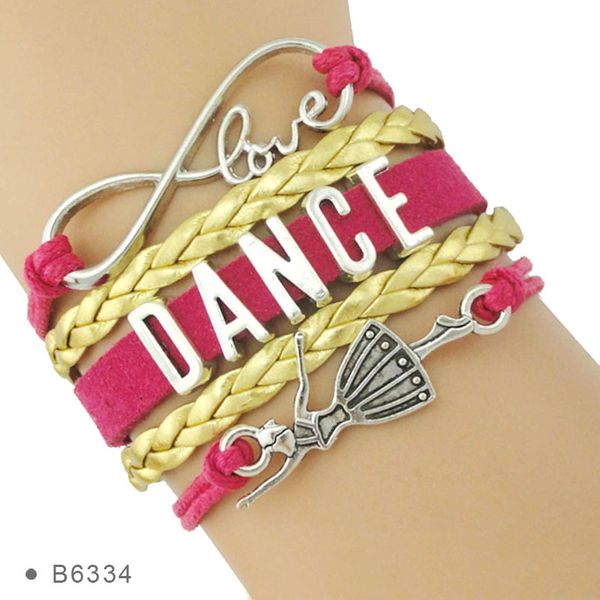 gift for her infinity love dance mom ballet dancer dancing girls leather braid bracelets for women, Red;blue
gift for her infinity love dance mom ballet dancer dancing girls leather braid bracelets for women, Red;blue