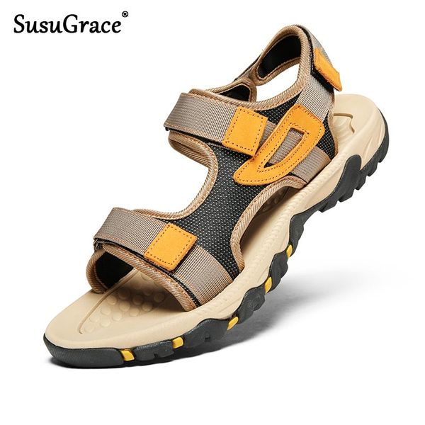 susugrace summer men sandals casual brand aqua shoes beach slippers opening toe hook & loop sandalen wear-resisting size 39-47, Black
susugrace summer men sandals casual brand aqua shoes beach slippers opening toe hook & loop sandalen wear-resisting size 39-47, Black