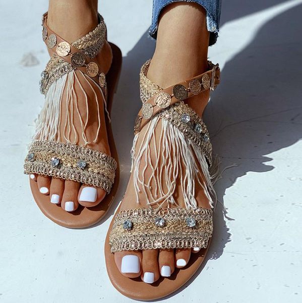 retro tassel boho flats sandals for women summer beach flat sandals soft leather stitching, Black
retro tassel boho flats sandals for women summer beach flat sandals soft leather stitching, Black