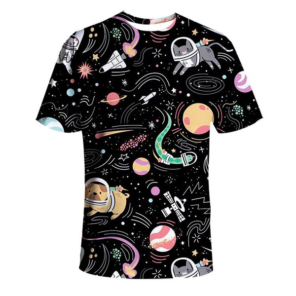 the new men's short-sleeved t-shirts of 2020 are 3d printed with galaxy print to support customization, White;black
the new men's short-sleeved t-shirts of 2020 are 3d printed with galaxy print to support customization, White;black