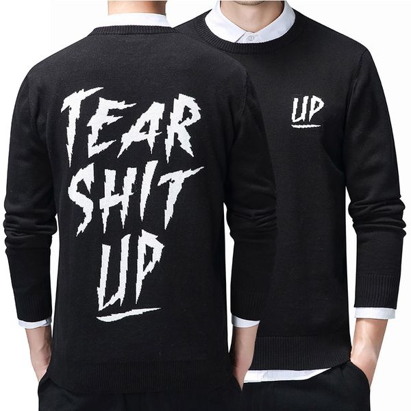 men's sweaters brand sweater men 100% cotton pullover warm winter casual embroidery letter pull homme clothing long sleeve coats, White;black
men's sweaters brand sweater men 100% cotton pullover warm winter casual embroidery letter pull homme clothing long sleeve coats, White;black