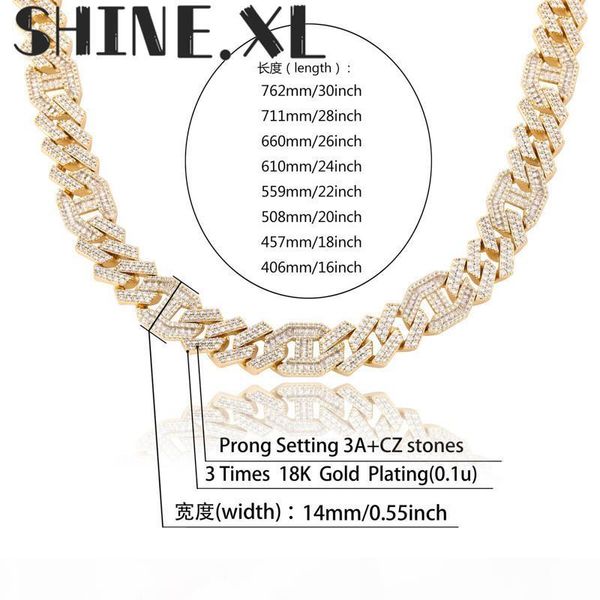 14мм iced out chain циркон майами кубинский link багет циркон ожерелье bling hip hop ювелирные изделия золото серебро rosegold 16-30inch, Silver
14мм iced out chain циркон майами кубинский link багет циркон ожерелье bling hip hop ювелирные изделия золото серебро rosegold 16-30inch, Silver