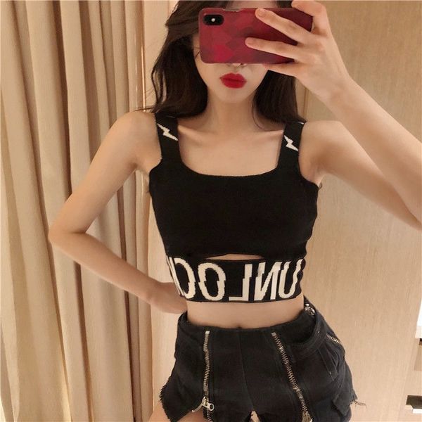 11wz3 han fan chic sleeveless female 2020 summer personality hole navel knitted vest shoulder vest straps contrast color letter shor, Camo
11wz3 han fan chic sleeveless female 2020 summer personality hole navel knitted vest shoulder vest straps contrast color letter shor, Camo