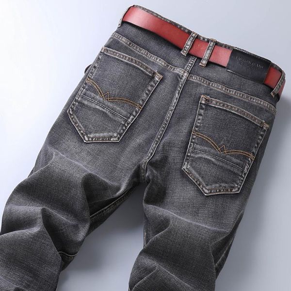 men's jeans 2021 autumn men regular fit dark gray business casual classic style stretch cotton denim pants male brand clothes, Blue
men's jeans 2021 autumn men regular fit dark gray business casual classic style stretch cotton denim pants male brand clothes, Blue