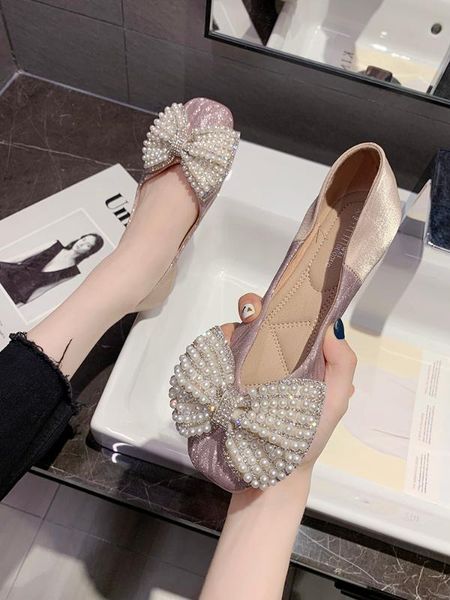 peas shoes 2020 new summer net red single shoes shallow mouth evening flat female wild soft bottom bow, Black
peas shoes 2020 new summer net red single shoes shallow mouth evening flat female wild soft bottom bow, Black