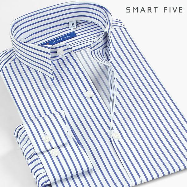 blue stripes shirt male chao long sleeve slim fit plum wei business shirt joker pure cotton teenagers clothes, White;black
blue stripes shirt male chao long sleeve slim fit plum wei business shirt joker pure cotton teenagers clothes, White;black