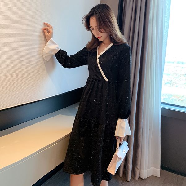 autumn maternity nursing dress ruffles patchwork long sleeve cross v-neck postpartum woman breastfeeding clothes pregnancy dress, White
autumn maternity nursing dress ruffles patchwork long sleeve cross v-neck postpartum woman breastfeeding clothes pregnancy dress, White