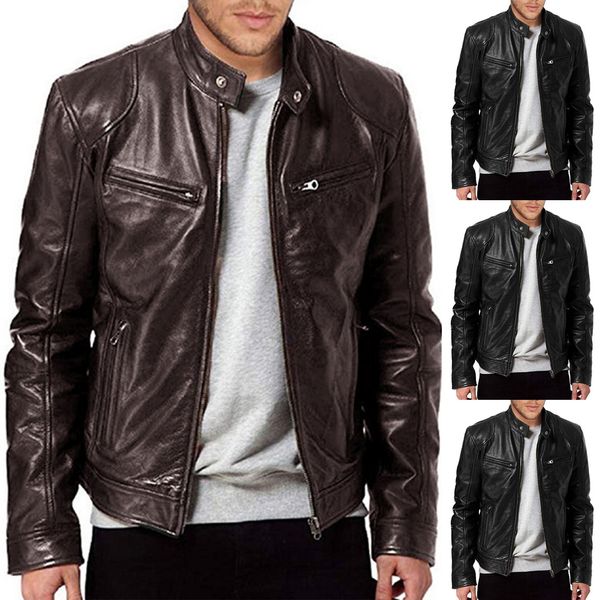 mens faux motorcycle leather jackets man winter stand collar slim keep warm short coats men high fashion business outerwears, Black
mens faux motorcycle leather jackets man winter stand collar slim keep warm short coats men high fashion business outerwears, Black