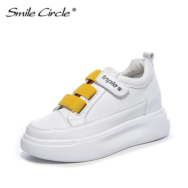 smile circle white sneakers women genuine leather low-heel flat platform ladies lace-up fashion white shoes women, Black
smile circle white sneakers women genuine leather low-heel flat platform ladies lace-up fashion white shoes women, Black
