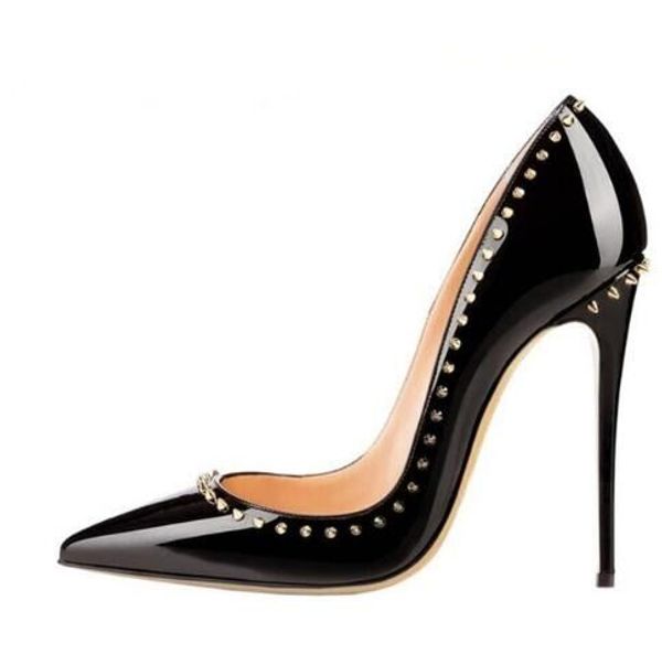 new plus size 33-43 ladies shoes with heels pointed toe shoes white high heels wedding shoes with gold studs with 8cm 10cm 12cm, Black
new plus size 33-43 ladies shoes with heels pointed toe shoes white high heels wedding shoes with gold studs with 8cm 10cm 12cm, Black