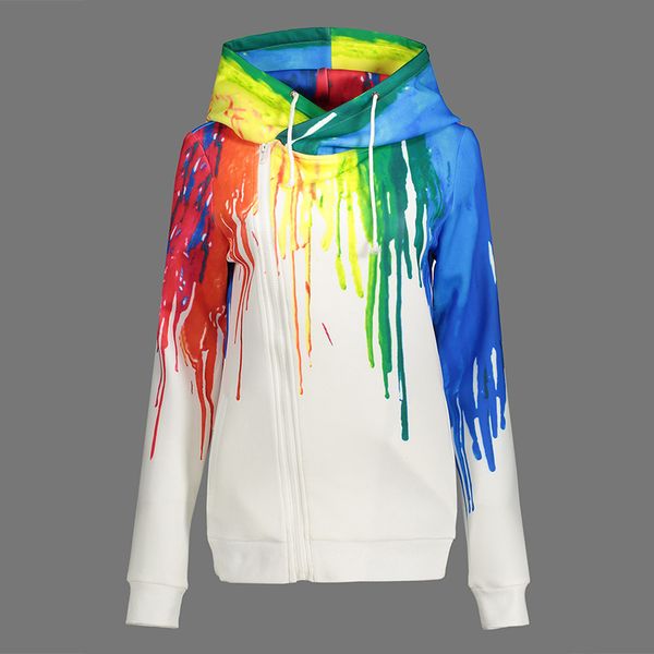 women's hoodies & sweatshirts 2021 hoodie street casual 3d color graffiti print long sleeve pocket zipper jacket, Black
women's hoodies & sweatshirts 2021 hoodie street casual 3d color graffiti print long sleeve pocket zipper jacket, Black