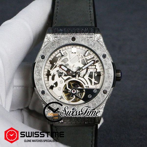 new retro big automatic tourbillon mens watch steel carving tattoo silver texture dial stick markers gray rubber strap swisstime hubg13b2, Slivery;brown
new retro big automatic tourbillon mens watch steel carving tattoo silver texture dial stick markers gray rubber strap swisstime hubg13b2, Slivery;brown