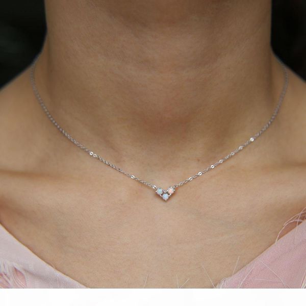 100% 925 sterling silver minimal jewelry necklace chain three stone opal gem loveling charming women necklaces
100% 925 sterling silver minimal jewelry necklace chain three stone opal gem loveling charming women necklaces