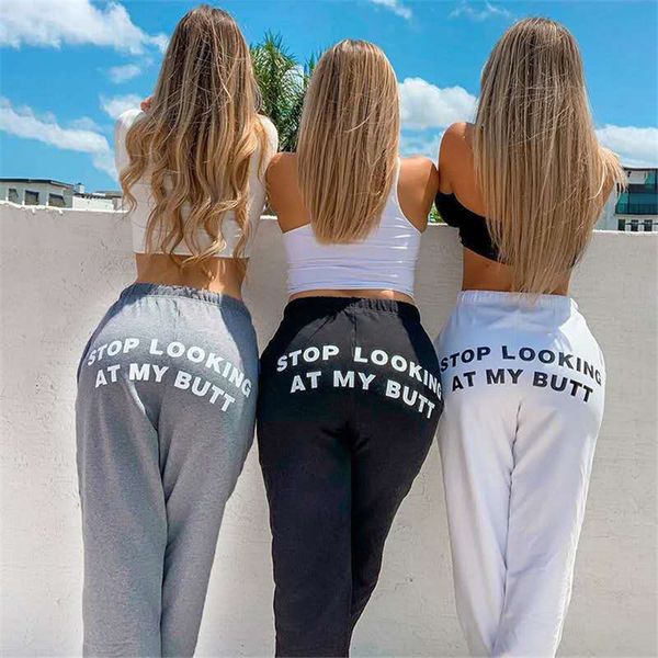 slooking at my butt women pants letters printed drawstring breathable long pants for woman sports ladies jogger trousers, Black;white
slooking at my butt women pants letters printed drawstring breathable long pants for woman sports ladies jogger trousers, Black;white