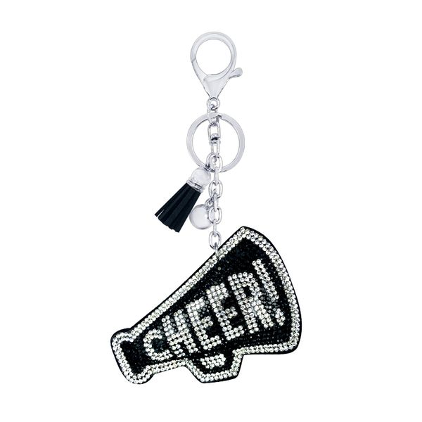 creative korean flannel rhinestone cheer small trumpet keychain pendant fresh tassel pendant car bag accessories, Silver
creative korean flannel rhinestone cheer small trumpet keychain pendant fresh tassel pendant car bag accessories, Silver