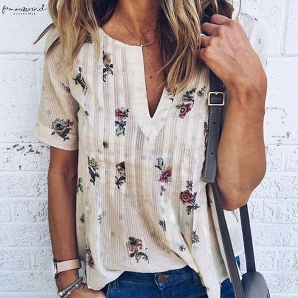 women blouse floral v neck short sleeve plus size 2020 summer fashion women casual loose shirt blusas feminine female, White
women blouse floral v neck short sleeve plus size 2020 summer fashion women casual loose shirt blusas feminine female, White