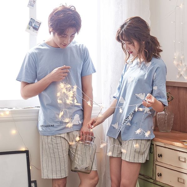 ink2p creative couple clothes clothes home furnishing clothing new female students short-sleeved multi-suit pure cotton men's couple th, Blue;red 
ink2p creative couple clothes clothes home furnishing clothing new female students short-sleeved multi-suit pure cotton men's couple th, Blue;red