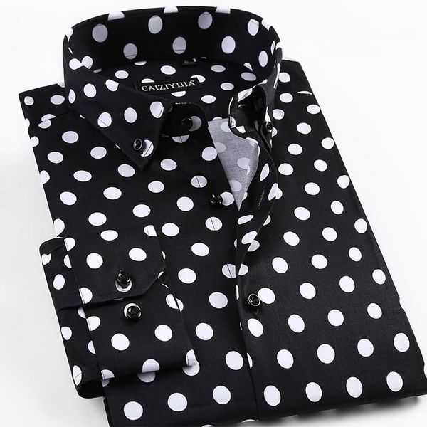 wholesale- 2017 spring new men polka dot printing long sleeve shirt fashion male dress shirts casual formal cotton shirt, White;black
wholesale- 2017 spring new men polka dot printing long sleeve shirt fashion male dress shirts casual formal cotton shirt, White;black