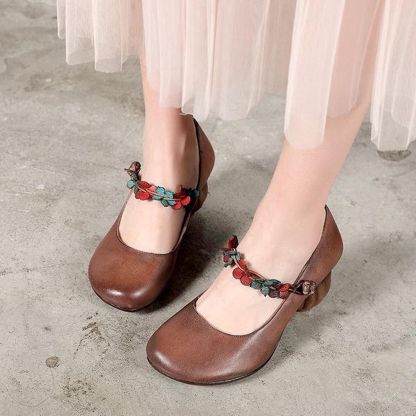 yourseason ladies high heels genuine leather pumps 2020 handmade women buckle strap retro casual flower shoes round toe, Black
yourseason ladies high heels genuine leather pumps 2020 handmade women buckle strap retro casual flower shoes round toe, Black