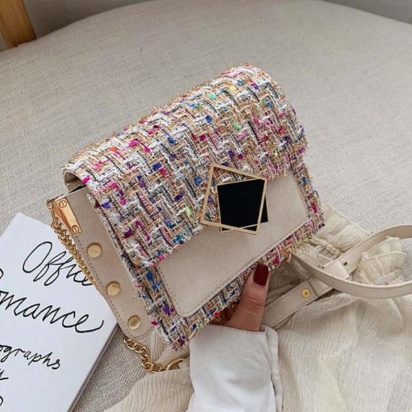 2020 winter new square crossbody bag quality woolen contrast color women's designer handbag lock chain shoulder messenger bag
2020 winter new square crossbody bag quality woolen contrast color women's designer handbag lock chain shoulder messenger bag