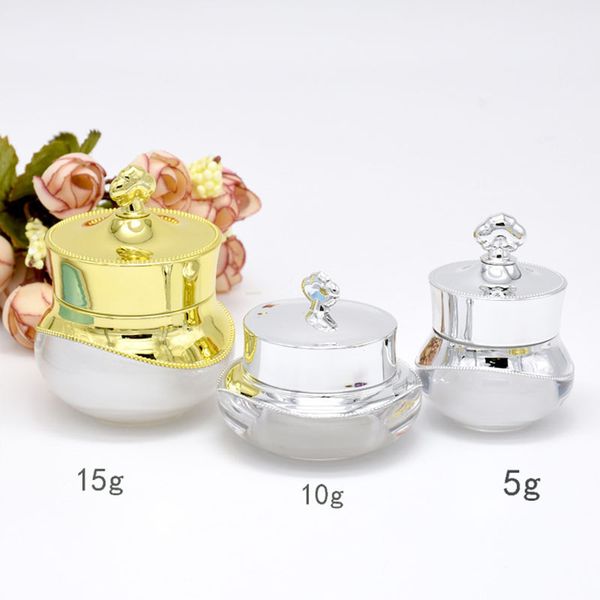 5/10g/15g crown shape plastic refillable bottles empty pot bottles makeup jar travel face cream lotion cosmetic container
5/10g/15g crown shape plastic refillable bottles empty pot bottles makeup jar travel face cream lotion cosmetic container