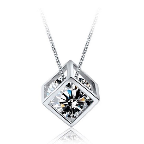 love magic cube pendant necklace box chain square shape zircon crystal pendant with 16 18 20 inch chain women fashion jewelry gift, Silver
love magic cube pendant necklace box chain square shape zircon crystal pendant with 16 18 20 inch chain women fashion jewelry gift, Silver