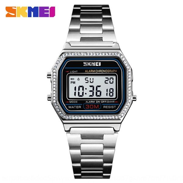 shikemei fashion fashion multi-function women's electronic watch alarm time waterproof diamond electronic watch, Blue
shikemei fashion fashion multi-function women's electronic watch alarm time waterproof diamond electronic watch, Blue