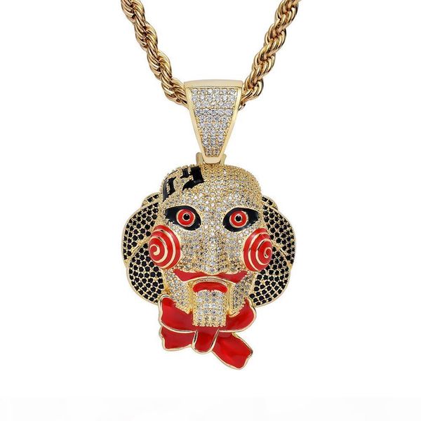 chainsaw ugly mask pendant & necklace hip hop jewelry women men's colorful cubic zircon with rope chain for fashion, Silver
chainsaw ugly mask pendant & necklace hip hop jewelry women men's colorful cubic zircon with rope chain for fashion, Silver
