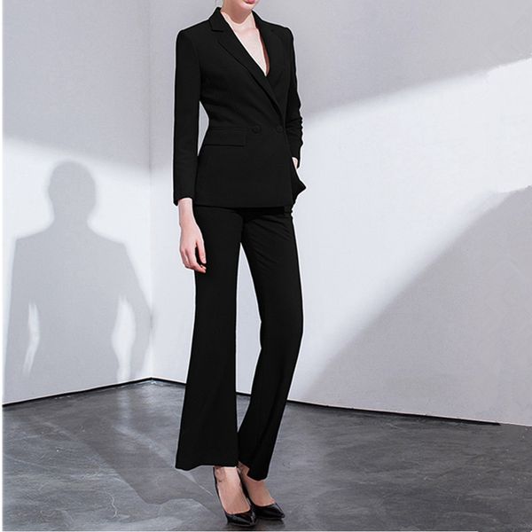 women's two piece pants suit waist slim 2 set (jacket + pants) double-breasted casual professional wear custom made, White
women's two piece pants suit waist slim 2 set (jacket + pants) double-breasted casual professional wear custom made, White