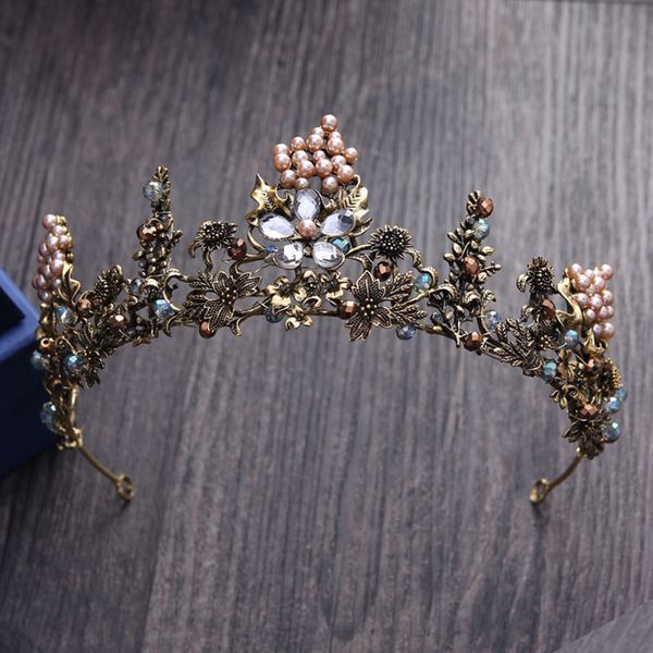 fashion vintage gold bride pearl crown headdress luxury handmade crystal head ornaments women wedding headwear hair hoop, Golden;silver
fashion vintage gold bride pearl crown headdress luxury handmade crystal head ornaments women wedding headwear hair hoop, Golden;silver