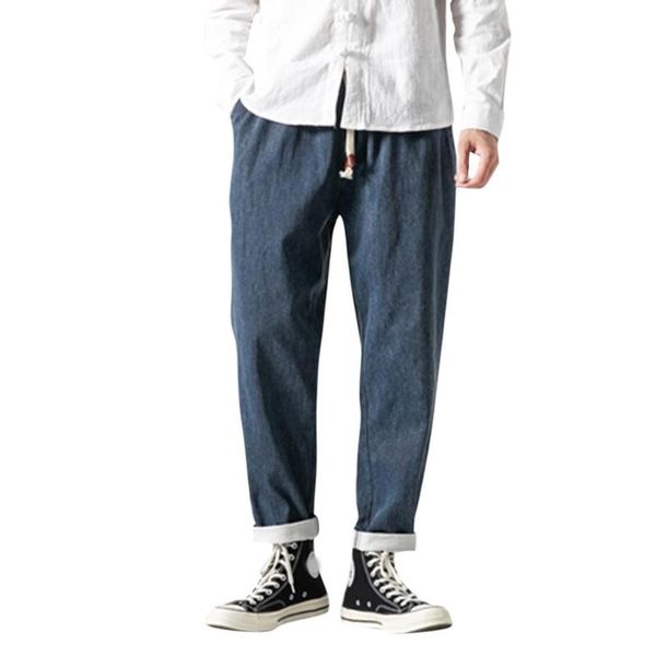 men's new style casual plain jeans fashion retro harajuku trousers wide leg pants mens trousers male loose streetwear sweatpants, Blue 
men's new style casual plain jeans fashion retro harajuku trousers wide leg pants mens trousers male loose streetwear sweatpants, Blue