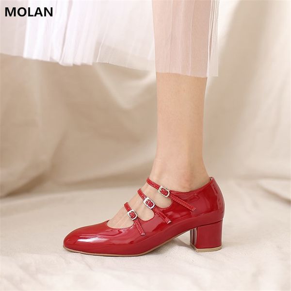 molan brand design 2020 autumn korean fashion buckle strap square heels good leather comfy platform mary jane shoes lady pumps, Black
molan brand design 2020 autumn korean fashion buckle strap square heels good leather comfy platform mary jane shoes lady pumps, Black