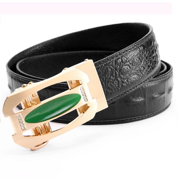 jade belt automatic buckle male crocodile belt gold red belt, Black;brown
jade belt automatic buckle male crocodile belt gold red belt, Black;brown