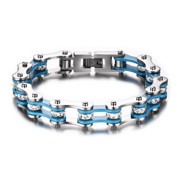 men fashion stainless steel rhinestones bangle biker bicycle chains cuff racelet bangles trendy jewelry brace lace blue/silver, Golden;silver
men fashion stainless steel rhinestones bangle biker bicycle chains cuff racelet bangles trendy jewelry brace lace blue/silver, Golden;silver