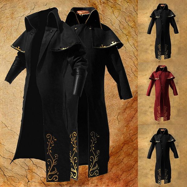 trench coat men retro long coat men steampunk gothic wind cloak windbreaker fashion plain cap cardigan costume, Tan;black
trench coat men retro long coat men steampunk gothic wind cloak windbreaker fashion plain cap cardigan costume, Tan;black
