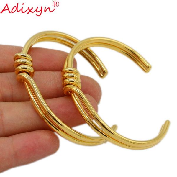 adixyn 2pcs/lot openable bangles for women girls gold color copper bracelet jewelry dubai middle east items n071041, Black 
adixyn 2pcs/lot openable bangles for women girls gold color copper bracelet jewelry dubai middle east items n071041, Black