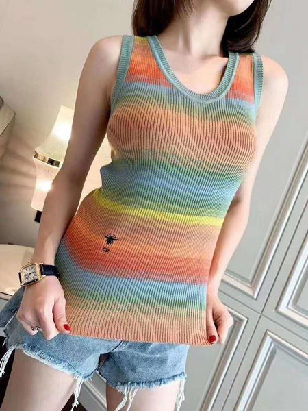 2020 d home knitted rainbow gradient color matching vest stripe fashion slim vest female, Camo
2020 d home knitted rainbow gradient color matching vest stripe fashion slim vest female, Camo