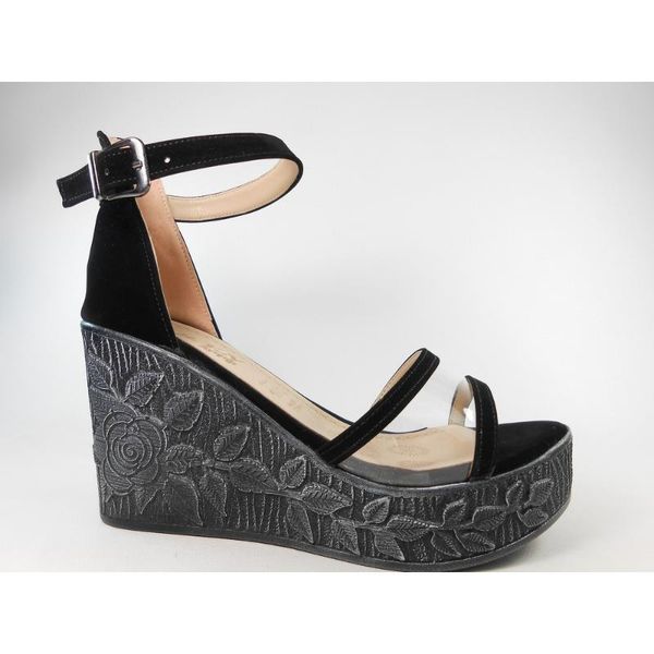 rosette shoes women 's wedges shoes 10407 badge, Black
rosette shoes women 's wedges shoes 10407 badge, Black