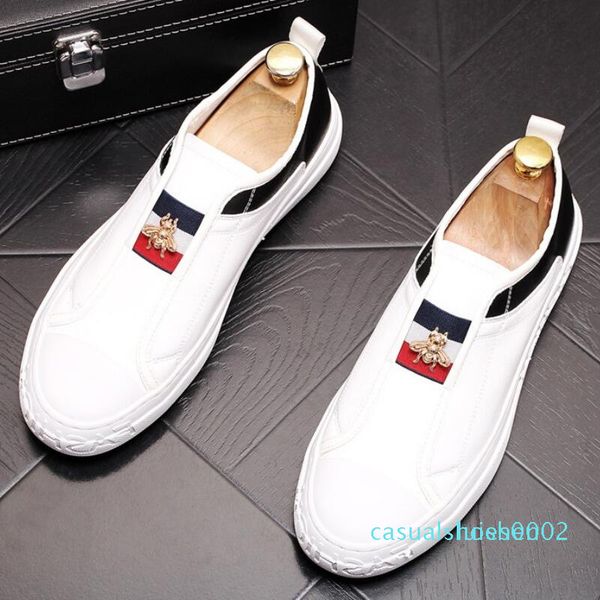 cowhide small white shoe loafer shoe recreational board shoes nerw soft sole shoe stylist elastic belt bee star shoes v84 c02, Black
cowhide small white shoe loafer shoe recreational board shoes nerw soft sole shoe stylist elastic belt bee star shoes v84 c02, Black
