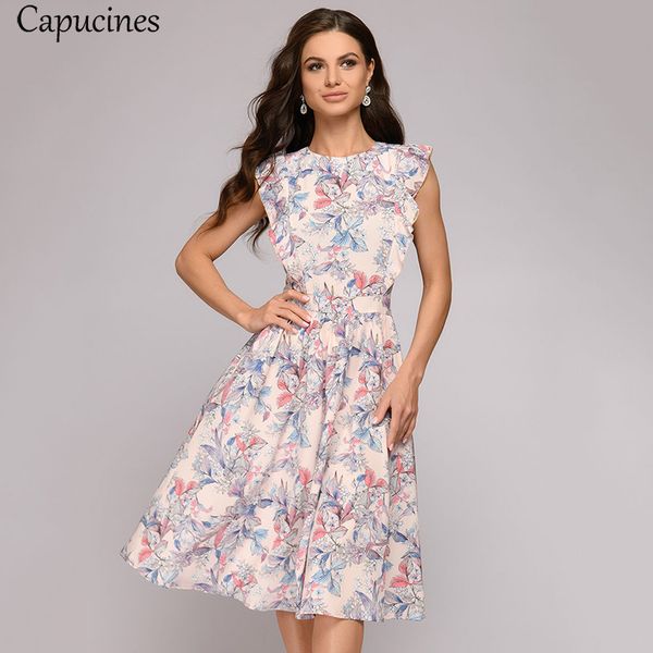 fresh plant print fit and flare summer dress cap sleeve round neck a-line dress for women ruffles trim casual office work wear, Black;gray
fresh plant print fit and flare summer dress cap sleeve round neck a-line dress for women ruffles trim casual office work wear, Black;gray