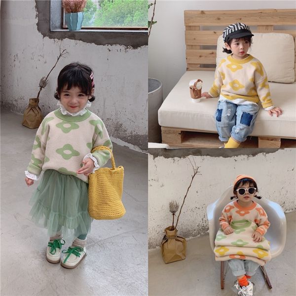 youyou cat 2019 autumn new cute flower round neck fashionable cute knitted children's sweater pullover sweater pullover, Blue
youyou cat 2019 autumn new cute flower round neck fashionable cute knitted children's sweater pullover sweater pullover, Blue