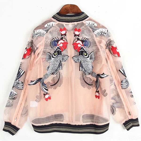 joqzs 2019 new organza embroidered small coat sun-proof two-color suit baseball uniform perspective baseball suit carp jacket women's c, Black;brown
joqzs 2019 new organza embroidered small coat sun-proof two-color suit baseball uniform perspective baseball suit carp jacket women's c, Black;brown