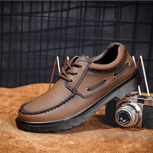 men's leather casual shoes 2020 men's loafers tooling shoes breathable non-slip casual and sizes 38-48, Black
men's leather casual shoes 2020 men's loafers tooling shoes breathable non-slip casual and sizes 38-48, Black