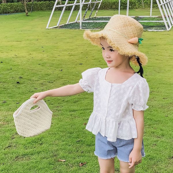 yiming bay 2020 bubble sleeve short shirt fashion shirt for children and girls, White;black
yiming bay 2020 bubble sleeve short shirt fashion shirt for children and girls, White;black